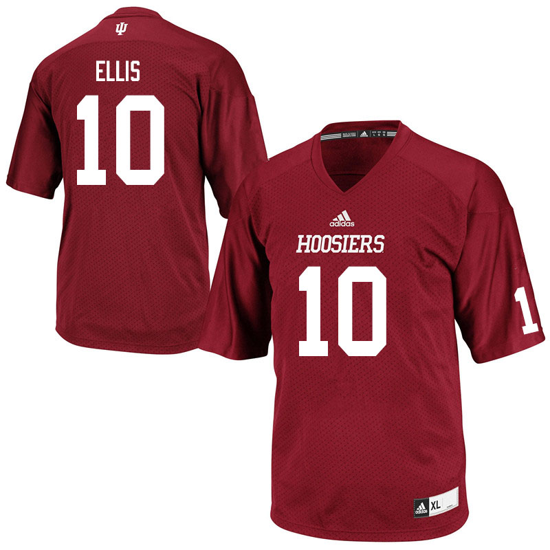 Men #10 David Ellis Indiana Hoosiers College Football Jerseys Sale-Crimson